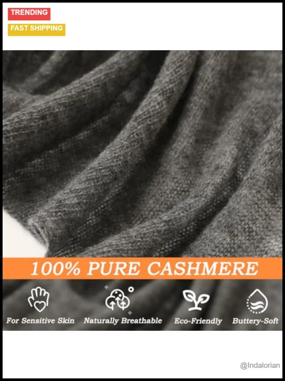 100% Cashmere Wrap Pashmina Shawl for Women Evening Dress Lightweight Travel